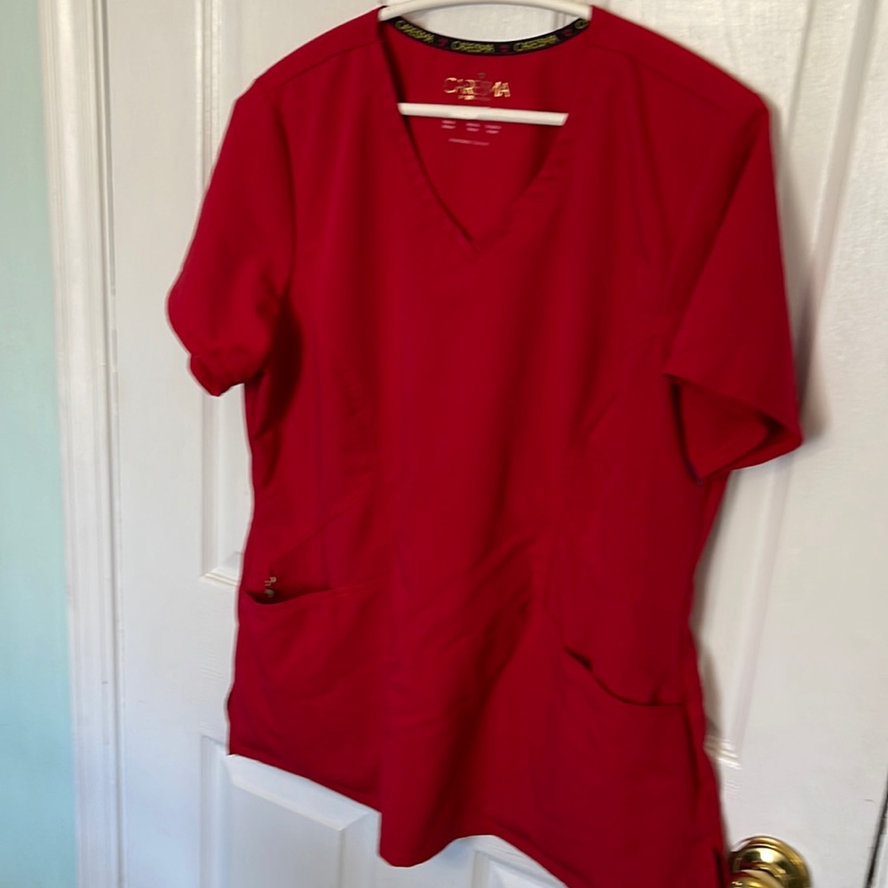 Red Large Scrub top